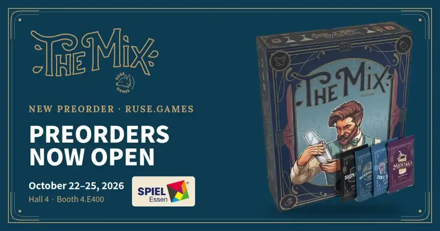 Preorders open: The Mix at SPIEL Essen, October 22–25, 2026, Hall 4, booth 4.E400